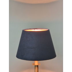 Abażur 20cm czarny welur + złoty spód - abażur do kinkietu lub lampki nocnej E27